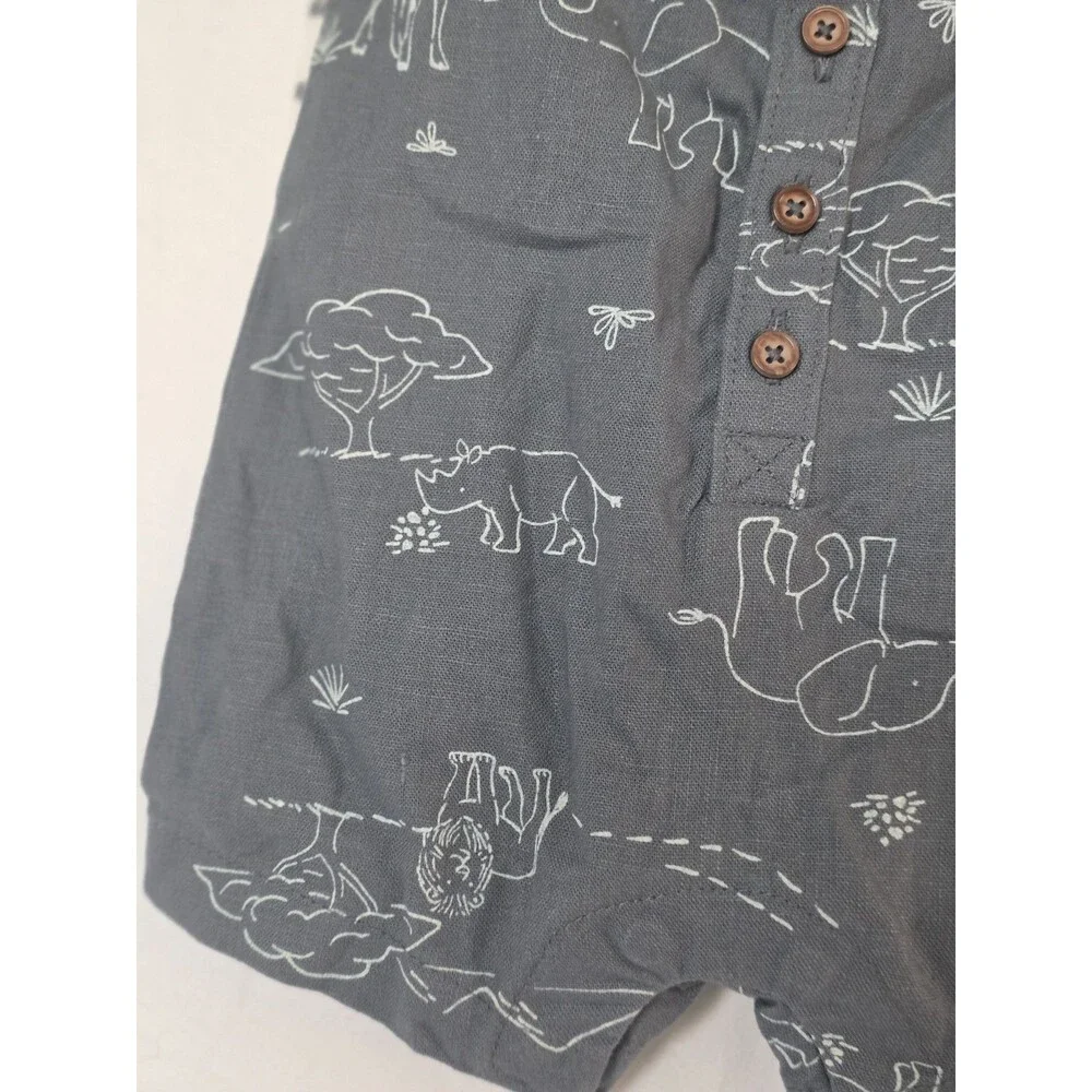 NWT Carter’s Just One You Baby Boy 2Pc Safari Romper Set 3M Jungle Animals